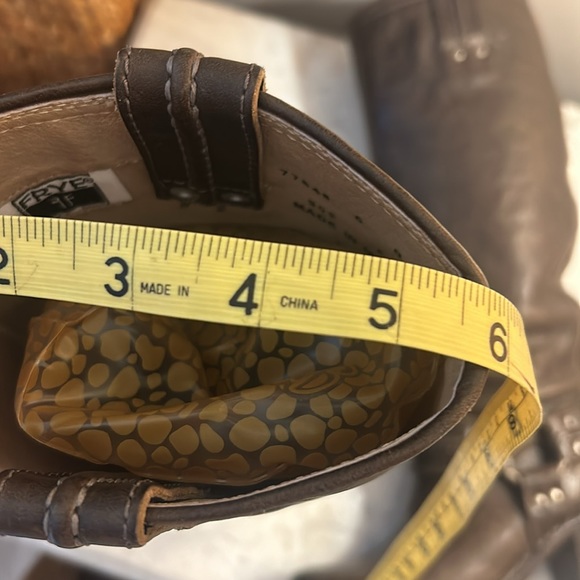 Frye tall Carmen boots. Dark mossy greenish brown. Almost new, worn once. - Picture 10 of 10